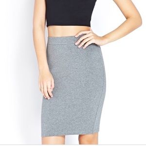 Bodycon grey pencil skirt